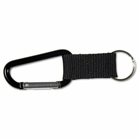 GB GIFTS Carabiner Key Chains  Split Key Rings  Aluminum  Black, 10PK GB2524302